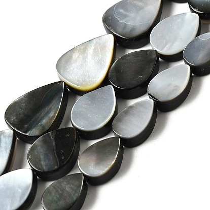 Натуральный черный оболочки губ бисер нитей, слеза