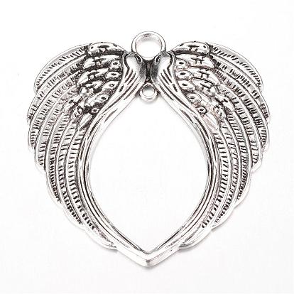 Alliage de style tibétain gros pendentifs, sans cadmium et sans plomb, ailier