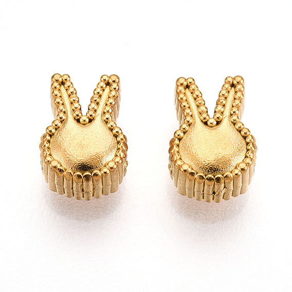 Ионное покрытие (ip) 304 брелоки из нержавеющей стали, кролика головы