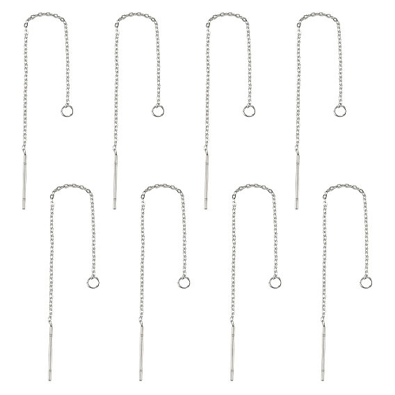 10 Pairs 304 Stainless Steel Earring Findings, Ear Threads