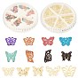 2 Boxes Brass Cabochons, Nail Art Decoration Accessories, DIY Crystal Epoxy Resin Material Filling, Hollow Butterfly