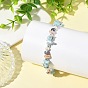 Natural Larimar Chip Beads & Cultured Freshwater Pearl Beaded Bracelets for Women