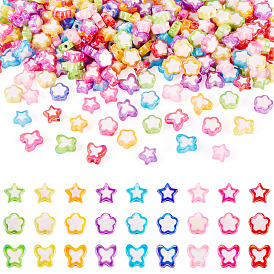 270шт. покрытие акриловыми бусинами, с покрытием AB цвета, разнообразные