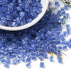 Бисер из стекла , прозрачное глянцевое стекло, квадратное отверстие, квадратный