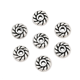 Сплавочные овальные бусины тибетского стиля , плоско-круглые, без кадмия и без свинца