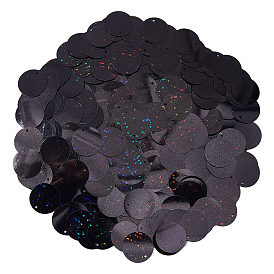 1600шт. подвески из ПВХ-пластика с пайетками/блестками, Аксессуары для орнаментов, плоско-круглые