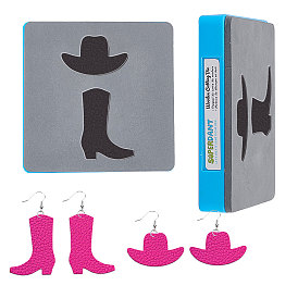 Резка дерева, Со сталью, для diy scrapbooking / фотоальбом, декоративная тисняющая бумажная карточка, изготовление изделий из кожи, луна/облако/цветок/геометрический/лист/кисточка/шляпа/бутылка/корова узор