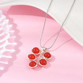 Ожерелья с подвесками из медной проволоки и драгоценных камней, серебряные