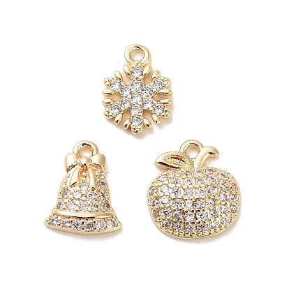 Латунные микро проложить кубического циркония прелести, золотые