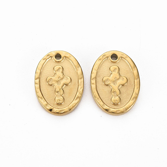 304 подвески из нержавеющей стали, без кадмия, без никеля и без свинца, овальные с крестом