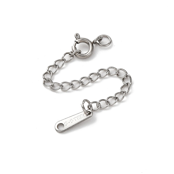304 удлинитель цепи из нержавеющей стали, овальные, с пружинными застежками и подвесками