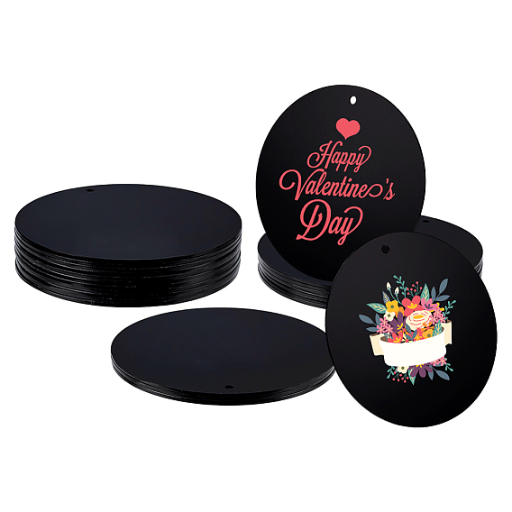 Акриловые листы, принадлежности для изготовления поделок, плоско-круглые