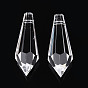 Прозрачные стеклянные подвески, конус, граненые