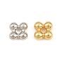 Brass Beads, Square with Ball, Rack Plating, Long-Lasting Plated, Lead Free & Cadmium Free