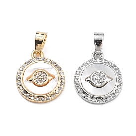 Латунные микро проложить кубического циркония прелести, без кадмия, без никеля и без свинца, с оболочкой, плоский круглый с планетой