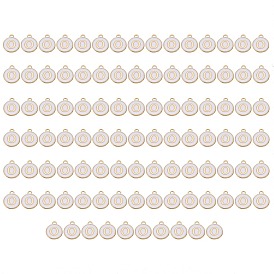 Позолоченные подвески из эмалевого сплава, эмалированные блестки, плоско-круглые