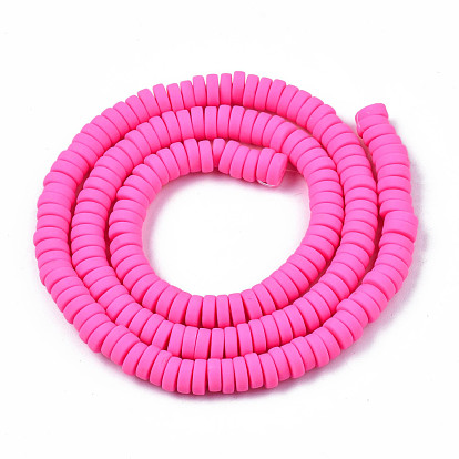 Handmade Polymer Clay Beads, Disc/Flat Round, Heishi Beads