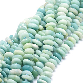 Brins de perles d'amazonite de fleurs naturelles, nuggets