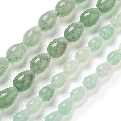 Естественный зеленый авантюрин бисер нитей, слеза