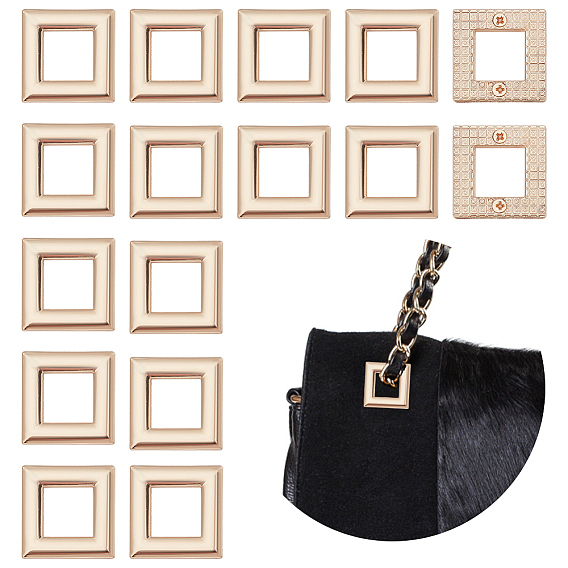 Фурнитура для люверсов из цинкового сплава, резьбовая втулка, квадратный