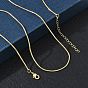 1MM Brass Round Snake Chain Necklaces for Women, Long-Lasting Plated