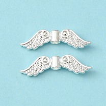 Tibetan Style Alloy Beads, Lead Free & Cadmium Free, Wing, 7x23x3mm, Hole: 1.5mm, about 1380pcs/1000g