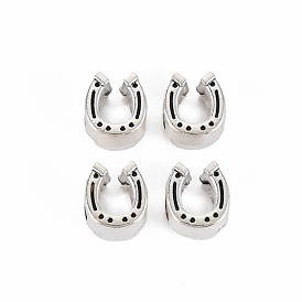 Tibetan Style Alloy European Beads Rhinestone Settings, Cadmium Free & Lead Free