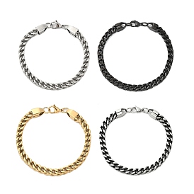 304 Stainless Steel Wheat Chain Bracelets for Men