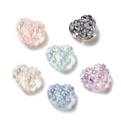 Transparent Acrylic Beads, Heart