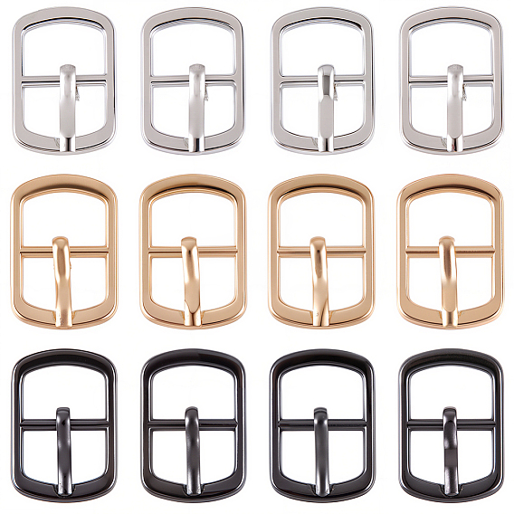 21шт. 3 цвета цинковый сплав роликовые пряжки, прямоугольные