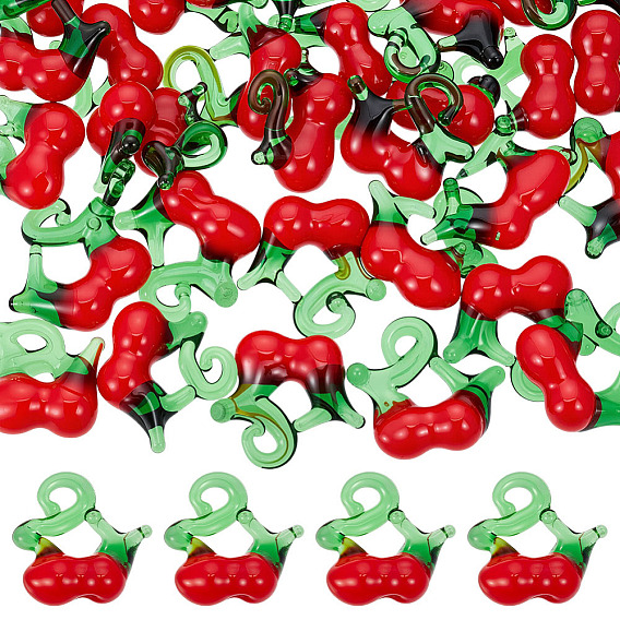 40 кулоны лэмпворк ручной работы, черри прелести