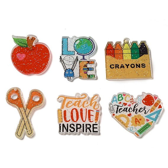 Акриловые подвески на день учителя