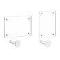 4unidades de imanes rectangulares de acrílico para nevera, accesorios de decoración para el hogar, magnético, 4 Juego de clips autoadhesivos de plástico para ambientador de coche para rejilla de ventilación