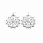 Brass Micro Pave Clear Cubic Zirconia Pendants, Nickel Free, Moon