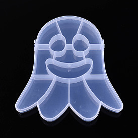 Призрак Хэллоуина 13 Пластиковые контейнеры для хранения бусин с откидной крышкой