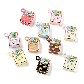 Alloy Enamel Pendants, Crayon Box Charms