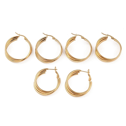 Вакуумное покрытие pvd 201 серьги-кольца из нержавеющей стали, с 304 штифта из нержавеющей стали