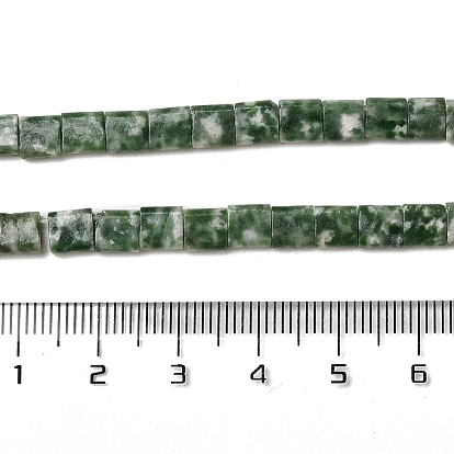 Натуральные зеленые пятна яшмовых нитей, 2-луночное, квадратный