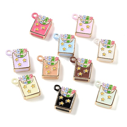 Alloy Enamel Pendants, Crayon Box Charms