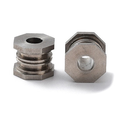 303 Stainless Steel European Beads, Large Hole Beads, Column