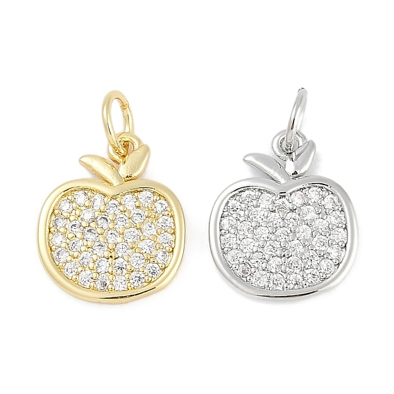 Стойки обшивки латунные подвески, яблочные прелести, с кубического циркония, долговечный, без свинца и без кадмия, с целью перехода в кольце