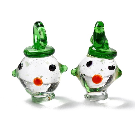 Handmade Lampwork Pendants, Cartoon Animal
