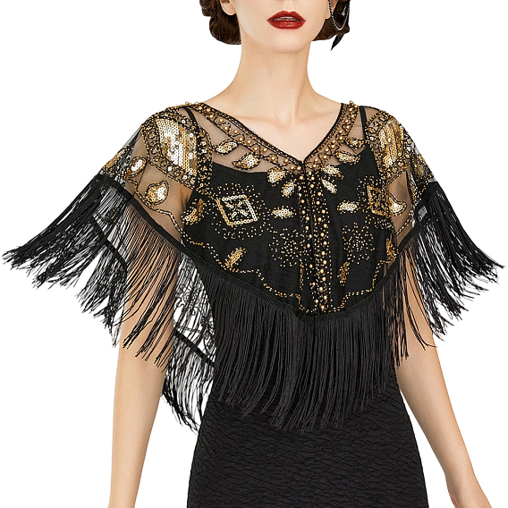 Полиэстеровый наконечник, с ПВХ блестка, Аксессуары для орнаментов, кисточка