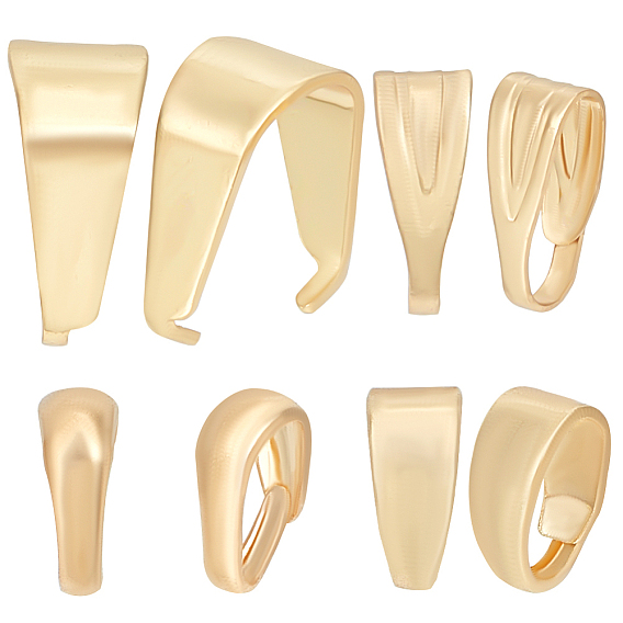 200 шт. 4 стили латунь и 201 нержавеющая сталь защелкивающиеся дужки