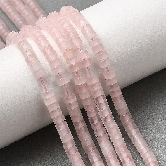 Природного розового кварца нитей бисера, диск, Heishi бусы