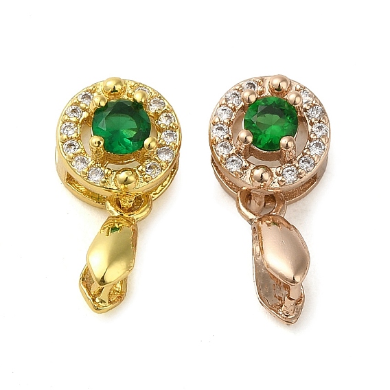 Стеллажное покрытие латунь микро паве кубический цирконий ледоруб щепотка поручни, долговечный, без свинца и без кадмия, круглые