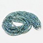 Electroplate Glass Beads Strands, Faceted, Cube