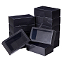 Drawer Kraft Paper Box, Festival Gift Wrapping Boxes, with PVC Plastic Windows, for Jewelry, Wedding Party