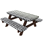 Plastic Table and Chair Cover, Tartan Pattern