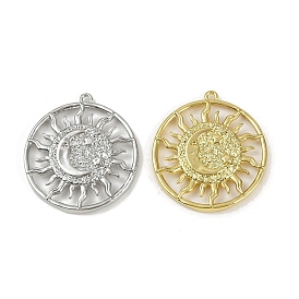 Латунные подвески, плоско-круглые, долговечный, без кадмия и без свинца, стойки покрытие